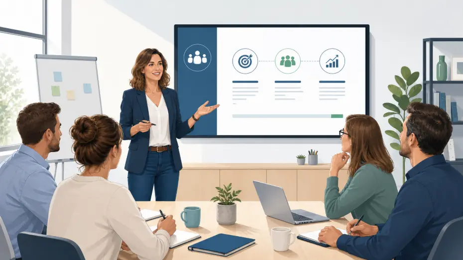 formatrice IA en salle de formation